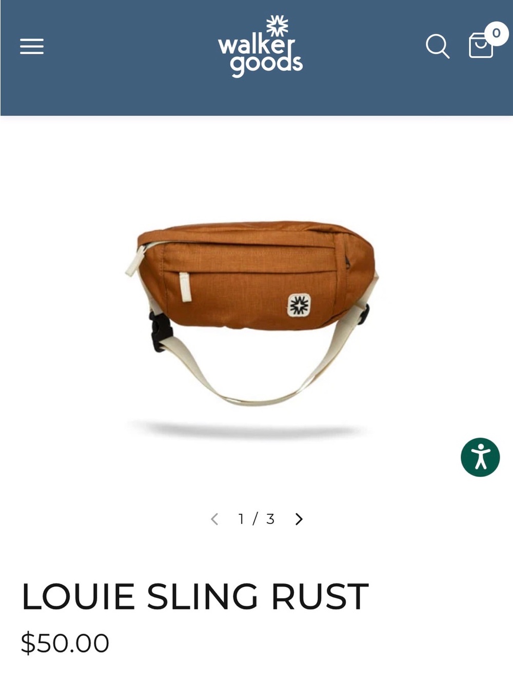 Walker Family Goods Louie Sling in Rust Fanny Pack - Picture 5 of 7